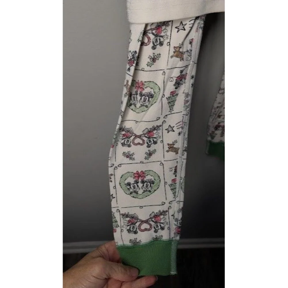HANNA ANDERSSON Size 120 (6-7) Holiday Mickey Mouse Minnie Mouse Pajamas Unisex