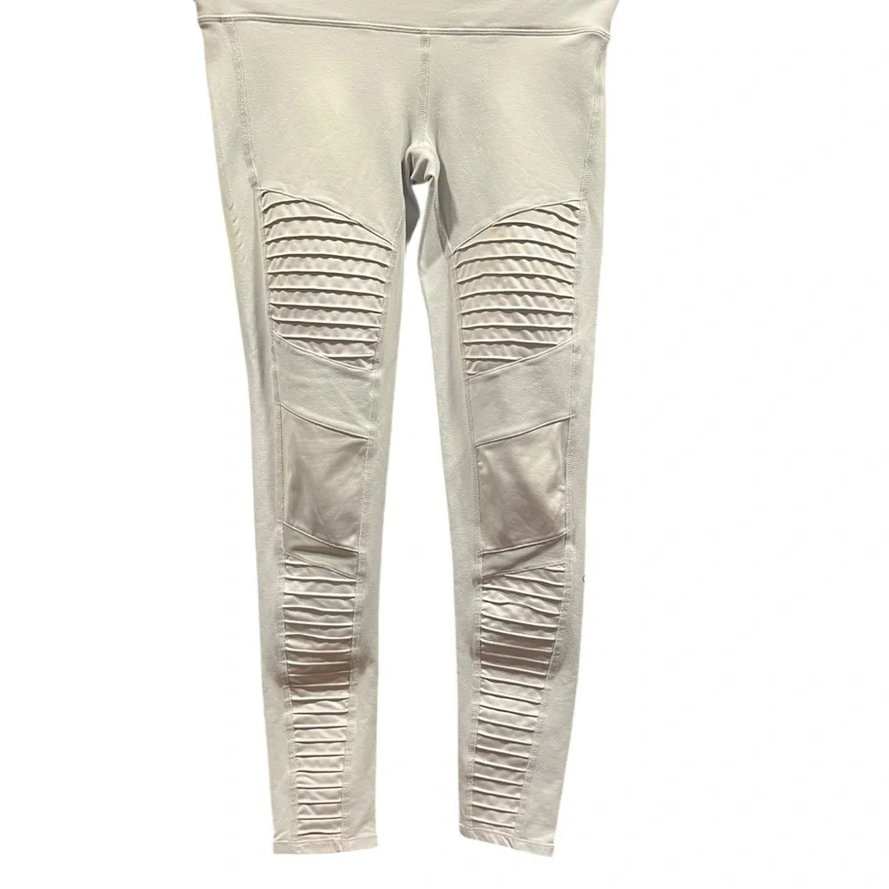 ALO Yoga Cream Ribbed Leggings