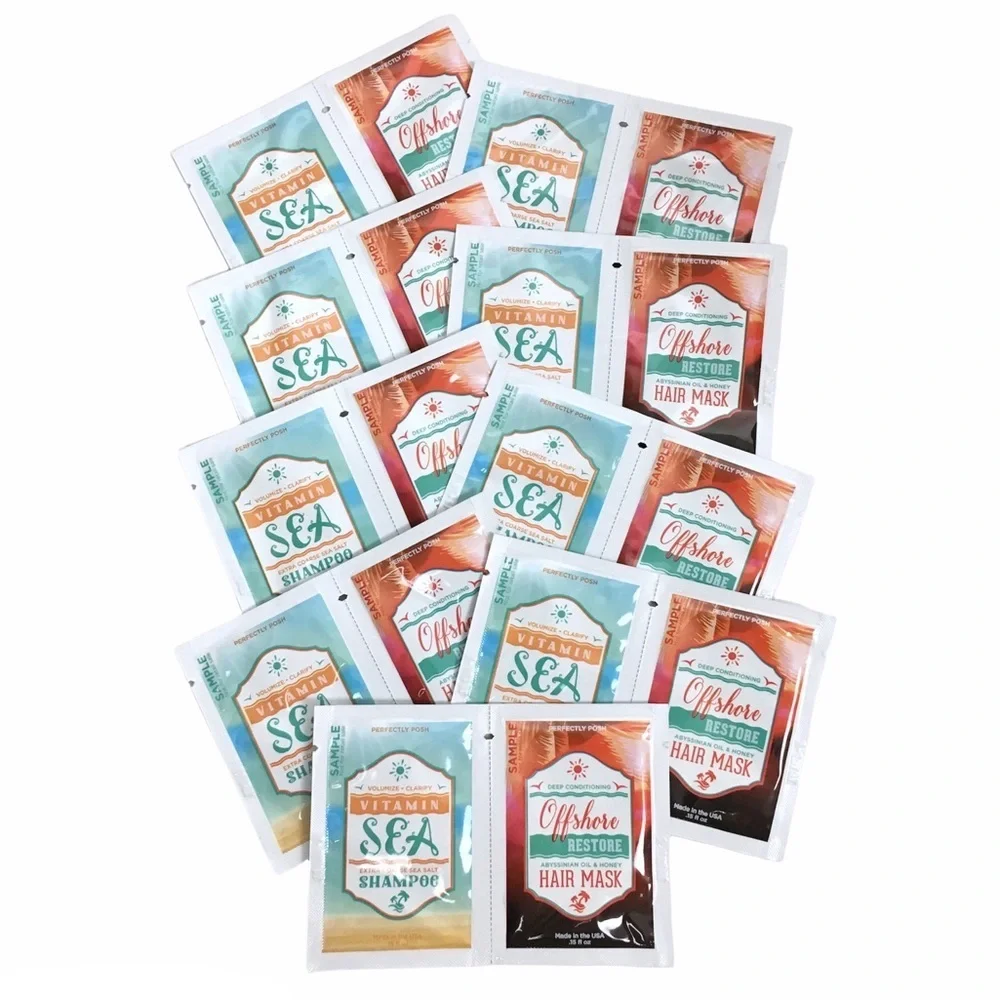 PERFECTLY POSH Vitamin Sea Salt Shampoo Offshore Restore Hair Mask Samples