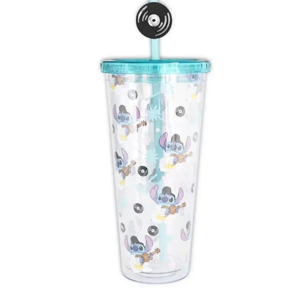 Lilo and Stitch RockStar 24 oz Plastic Cold Cup with Lid and Straw
