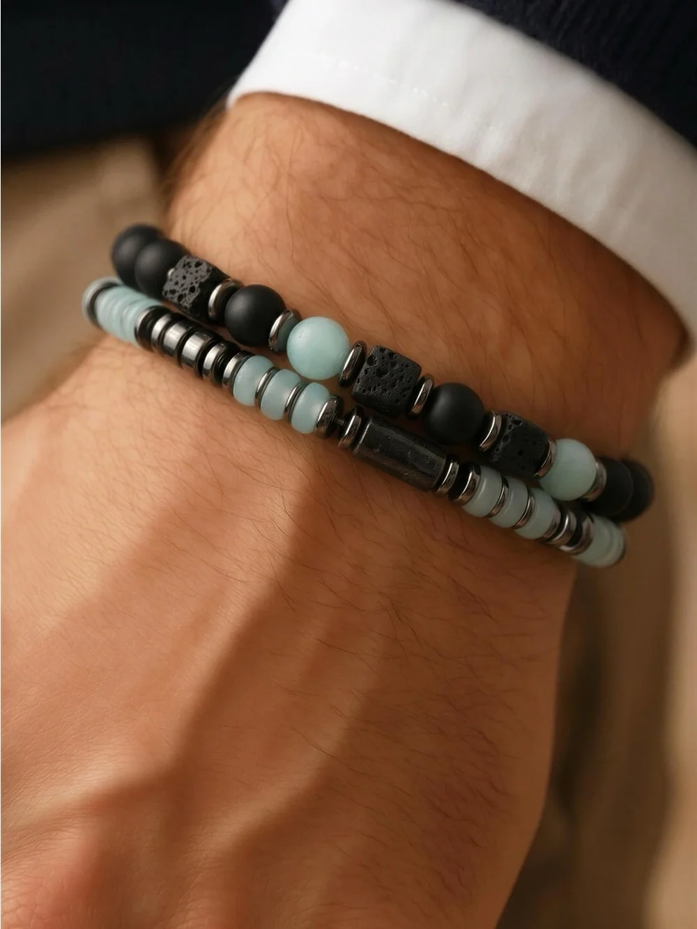 Handmade stylish stacked