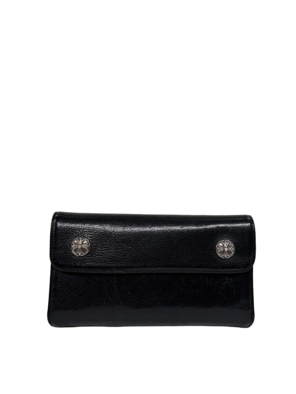Chrome Hearts Super Wave Cross Ball Wallet Black
