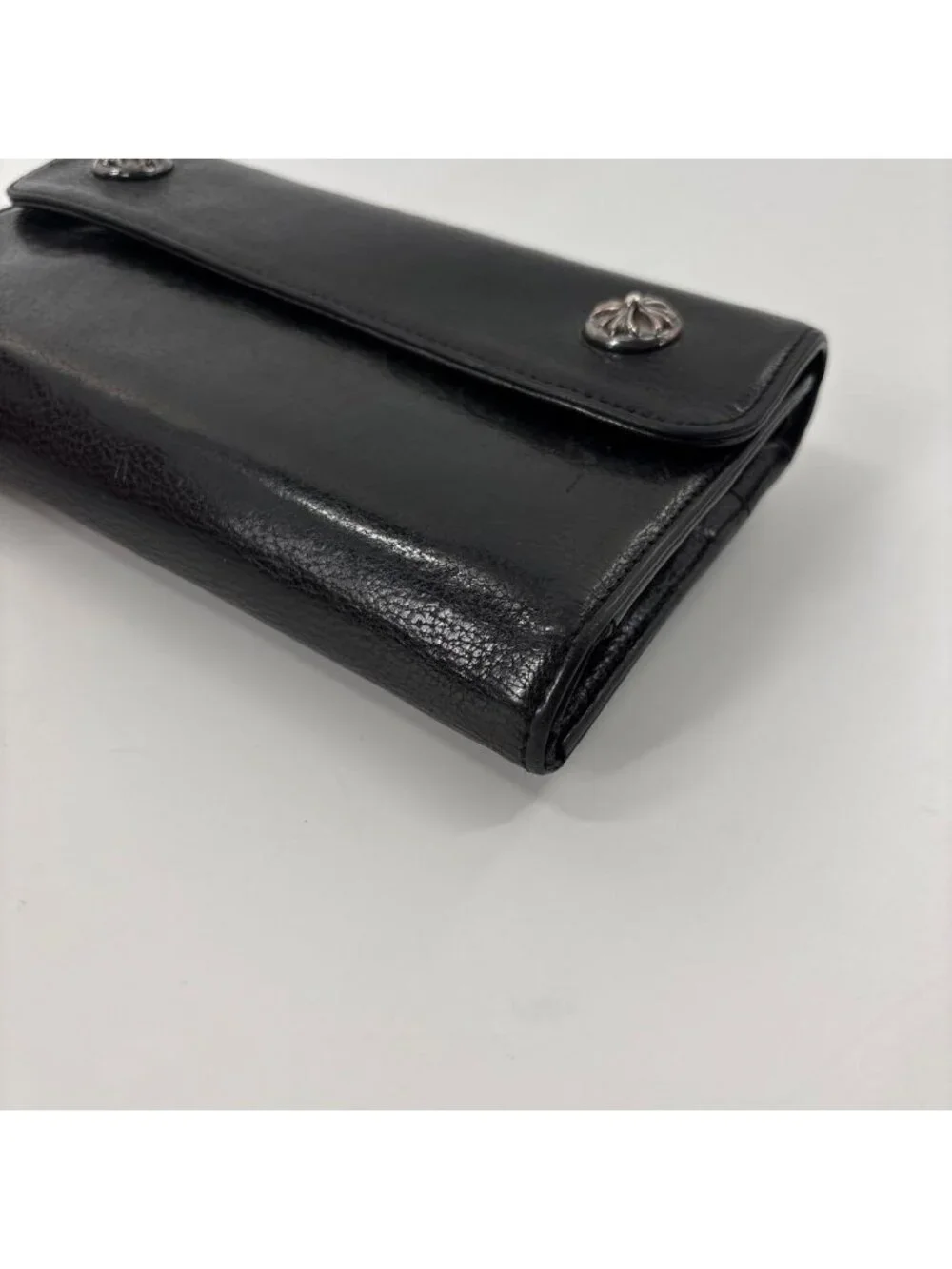 Chrome Hearts Super Wave Cross Ball Wallet Black