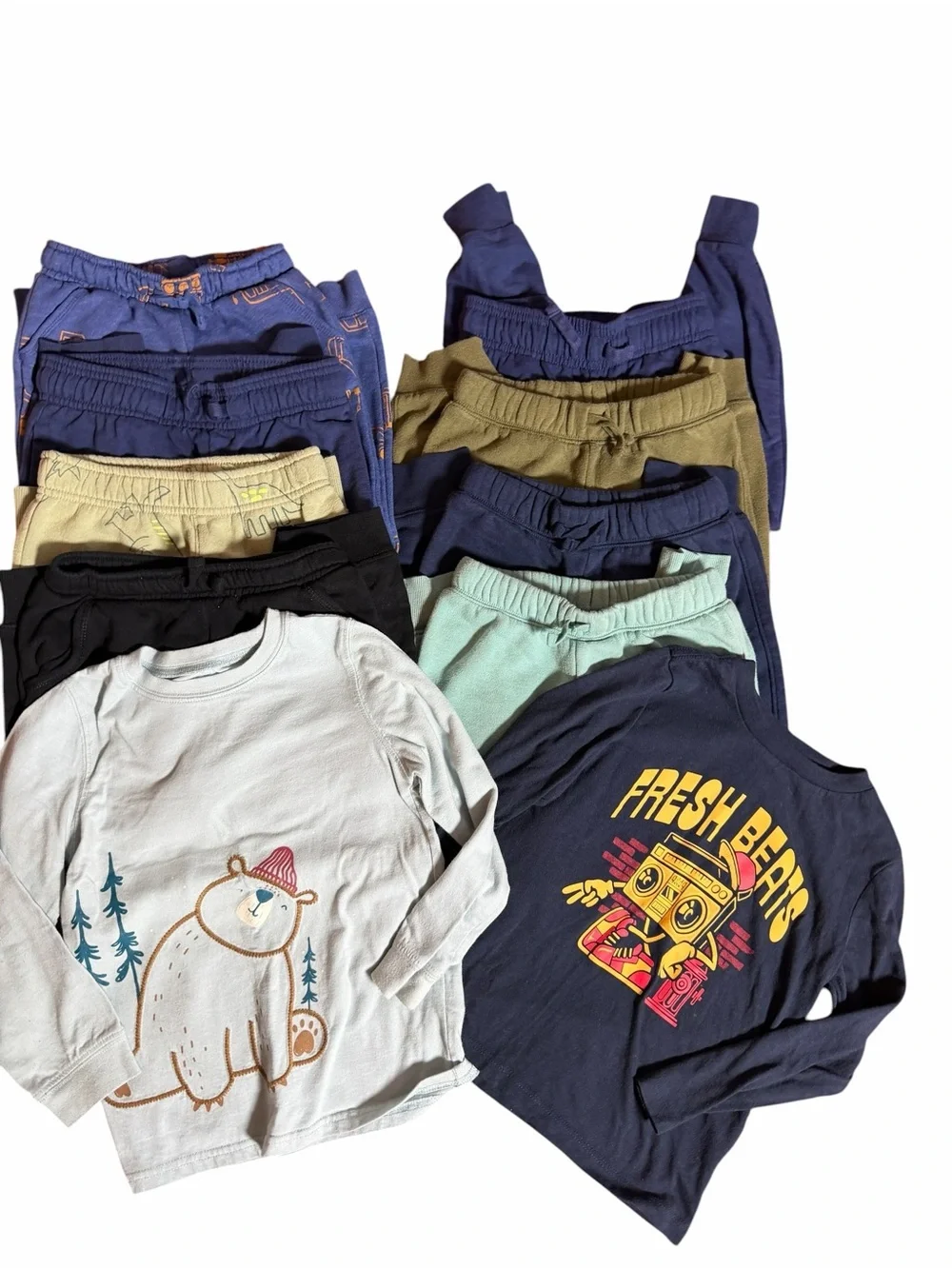 Bundle of 10!! Boys 8 Pants and 2 Long Sleeve Shirts Size 5