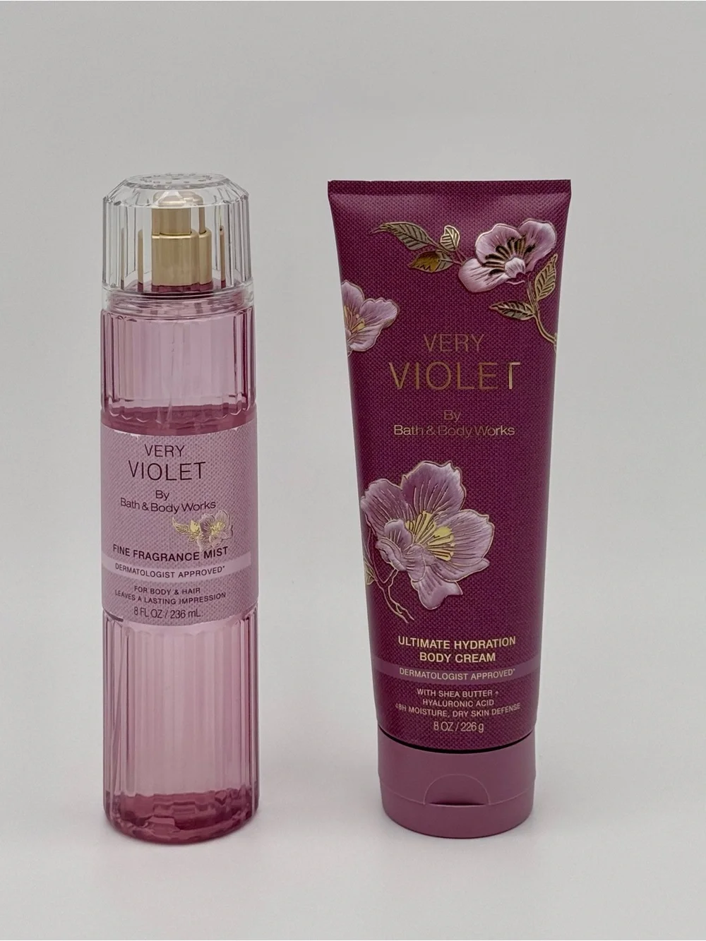 Bath and Body Works Very Violet Body Cream Gift Set NWT