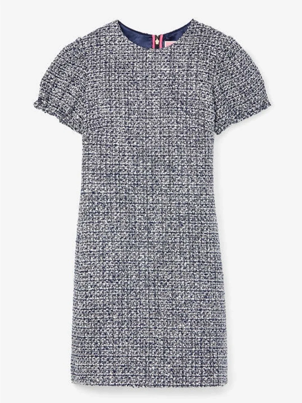 Kate Spade Tweed Puff‎ Sleeve Woven Shift Dress
