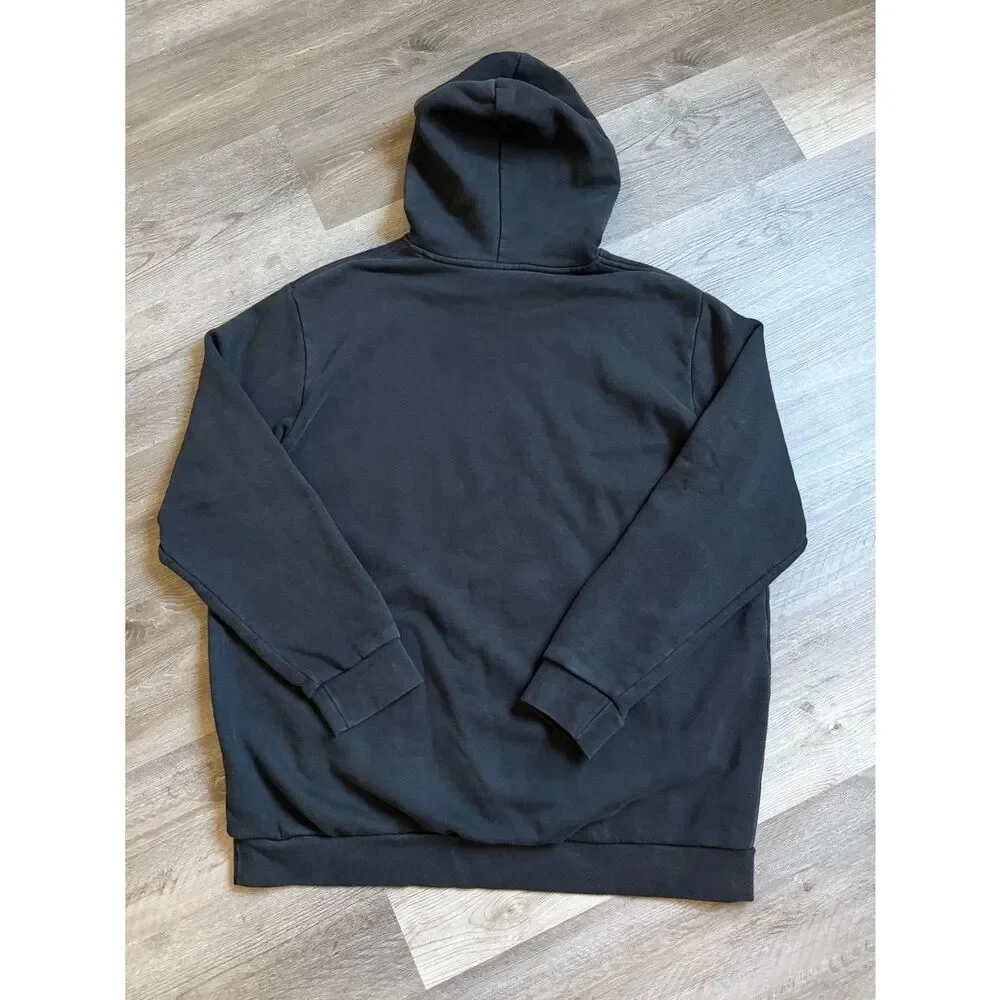 Adidas Essentials Black Trefoil Pullover Hoodie 2XL Athleisure Gym Workout
