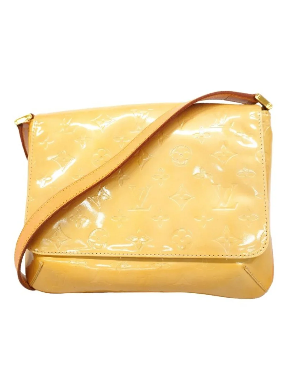 Louis Vuitton Shoulder Bag Vernis Thompson Street Beige