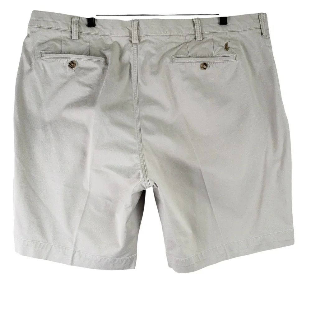 Polo Ralph Lauren Stretch Classic Fit Shorts Mens 40 Khaki Tan Preppy Casual