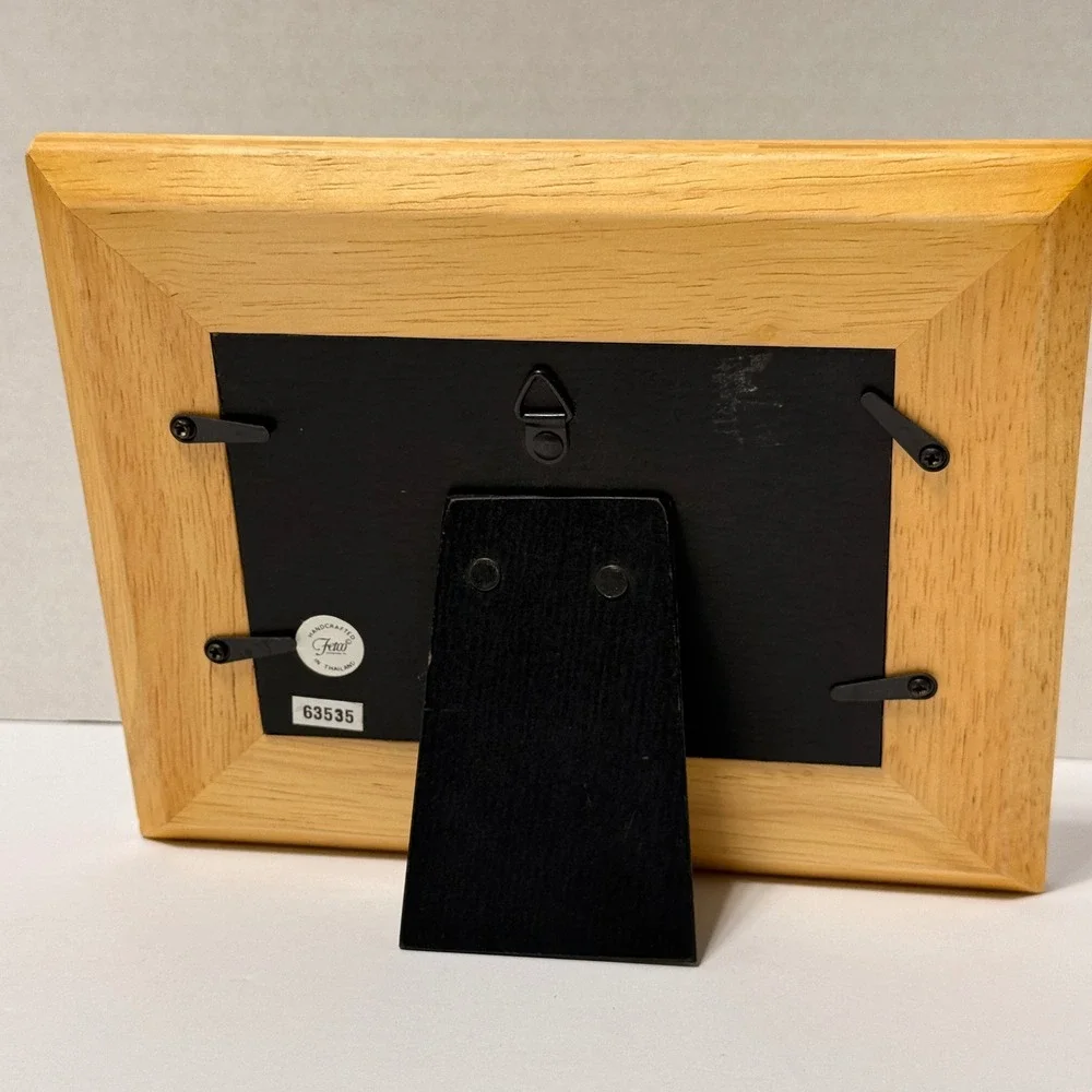 Fetco International Wood Teddy Bear Bedtime‎ Picture Frame Handcrafted