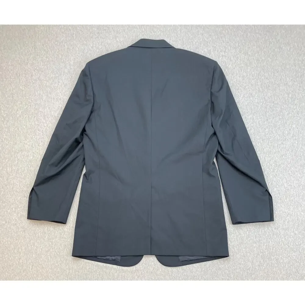 Brooks‎ Brothers Blazer Mens 38R Navy Blue Cotton Blend 3-Button Suit Jacket