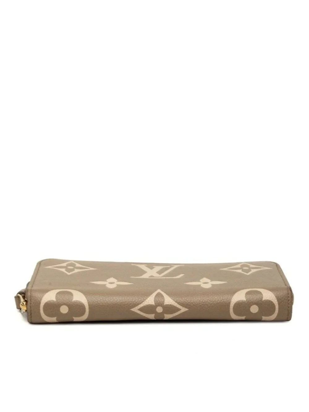 Louis Vuitton Monogram Empreinte Zippy Wallet Zip Around Tartrail Cream Beige