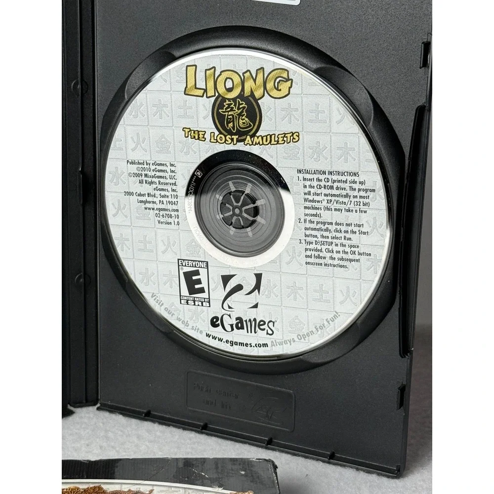 Liong The Lost Amulets PC CD-ROM Game eGames Hidden Object Puzzle 2010