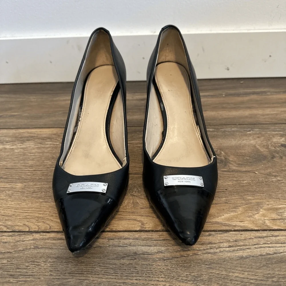 Coach black leather