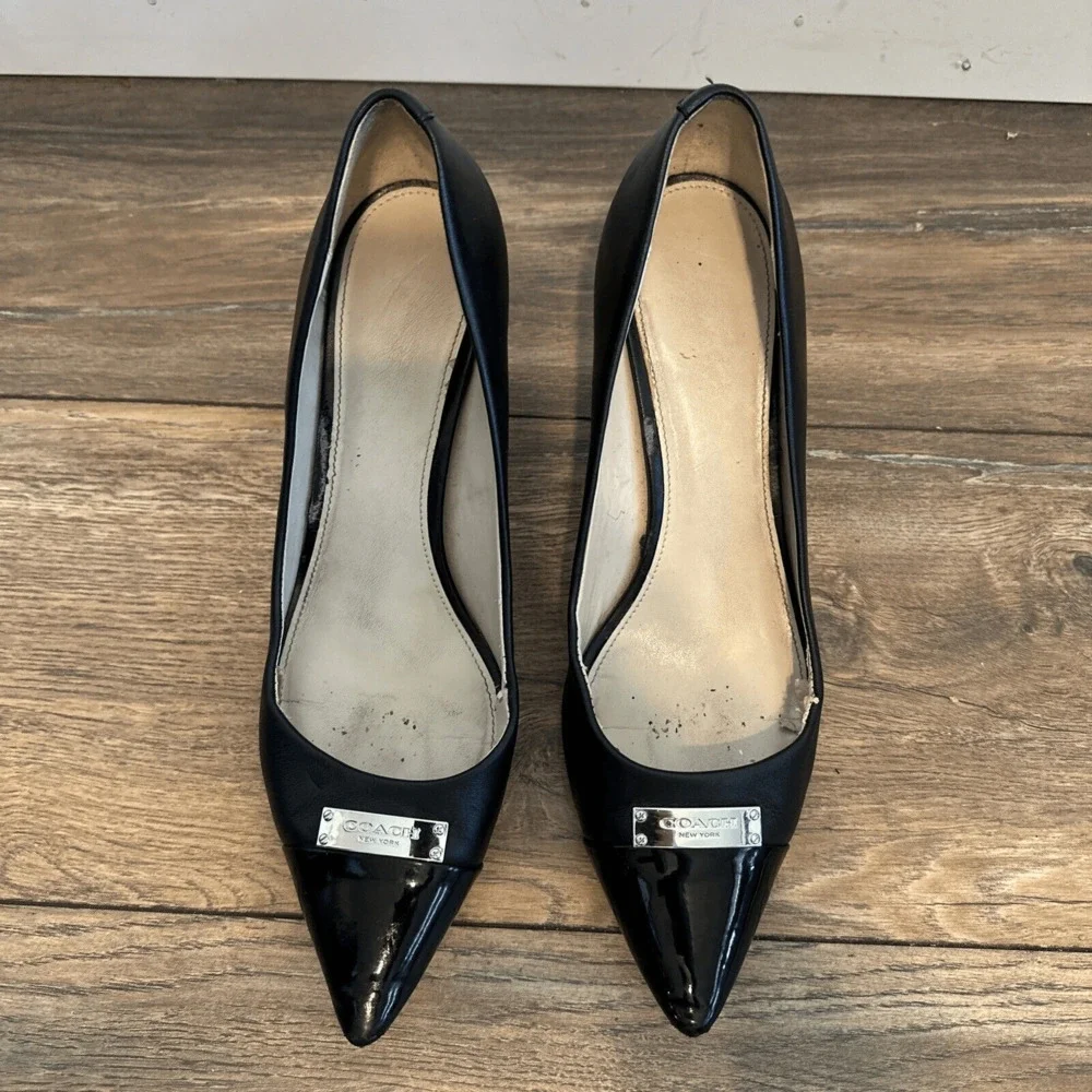 Coach black leather