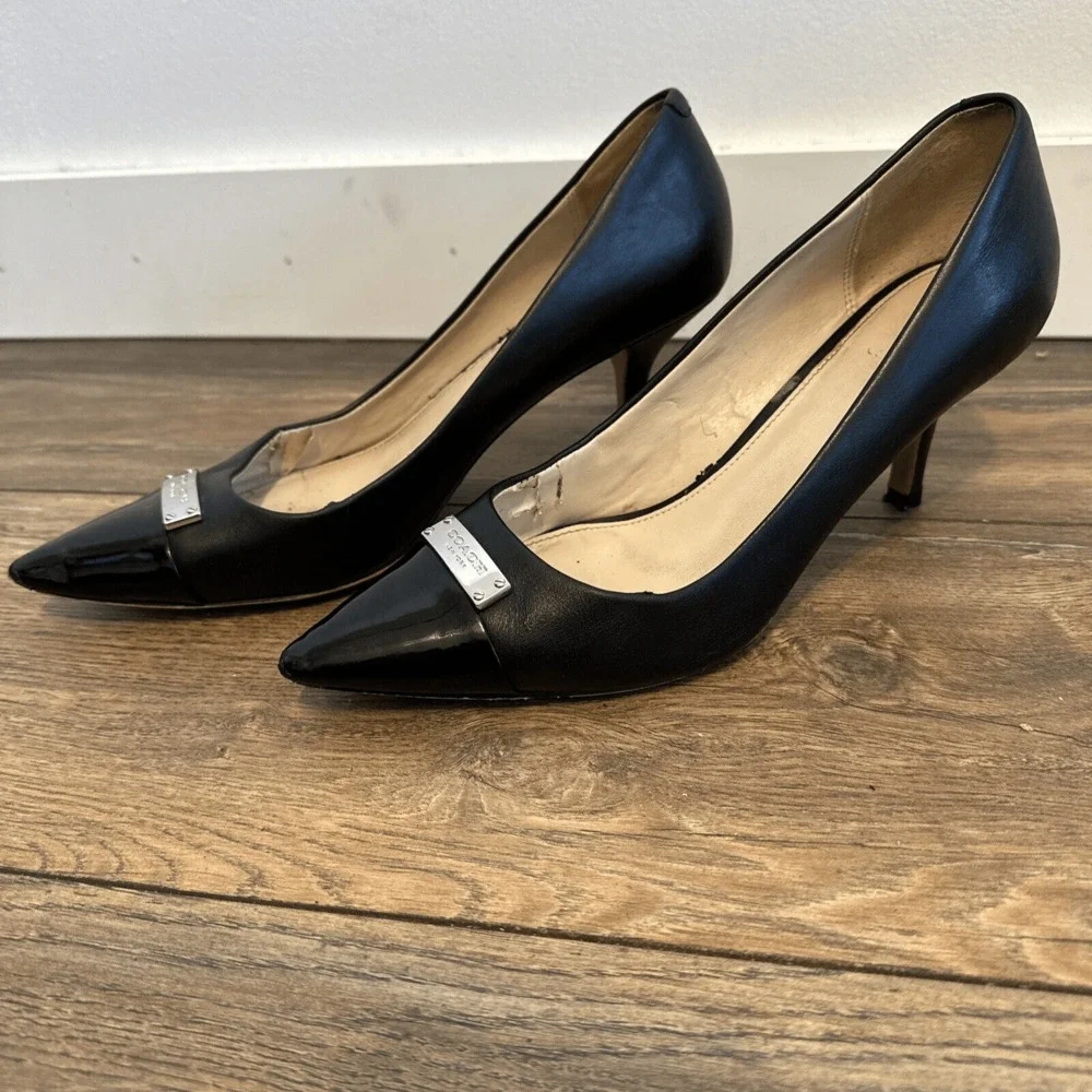 Coach black leather