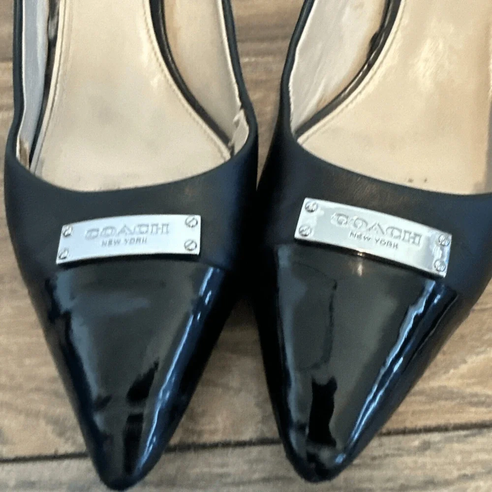 Coach black leather