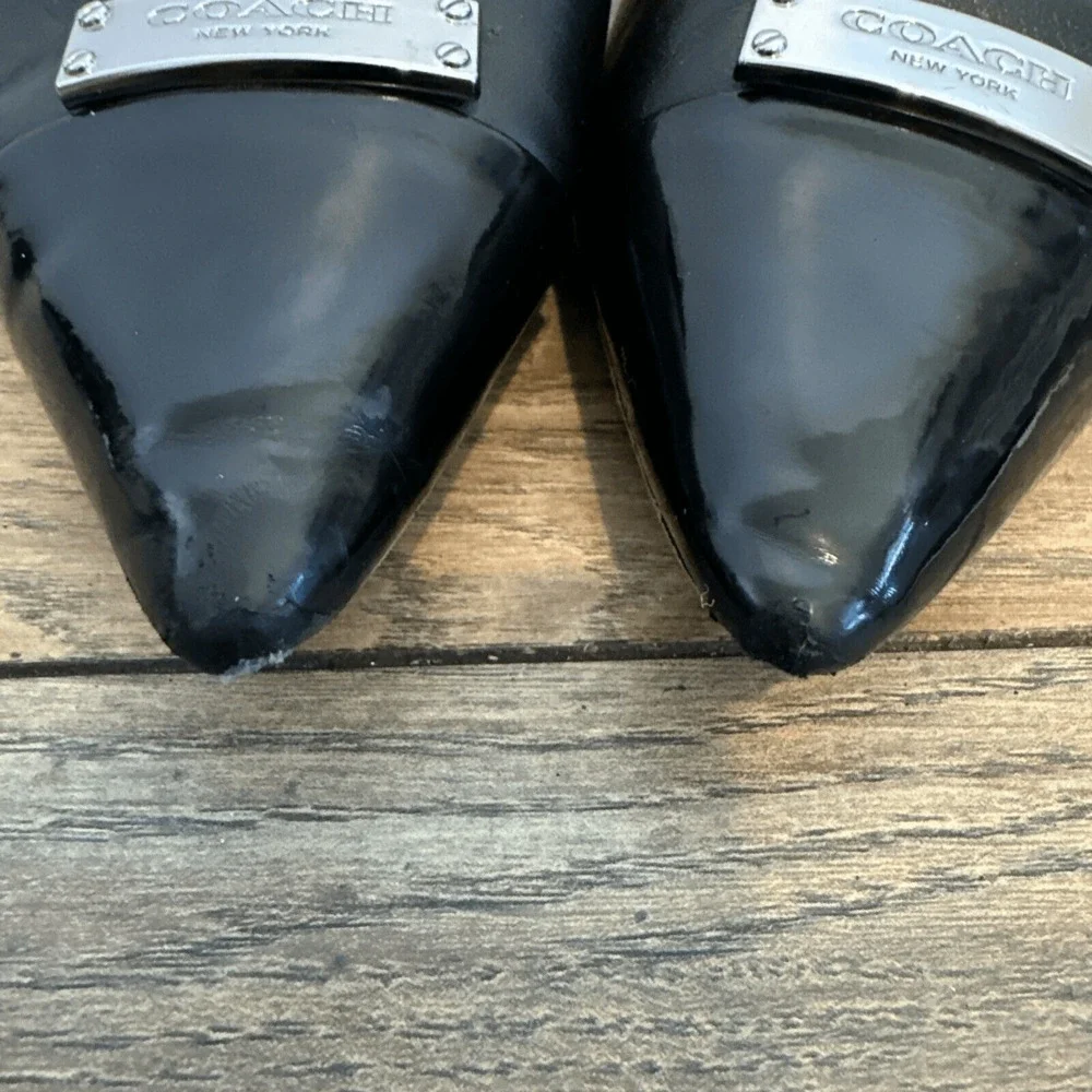 Coach black leather