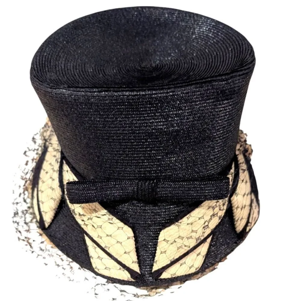 Women's 1940s antique Gage‎ blue hat size 22