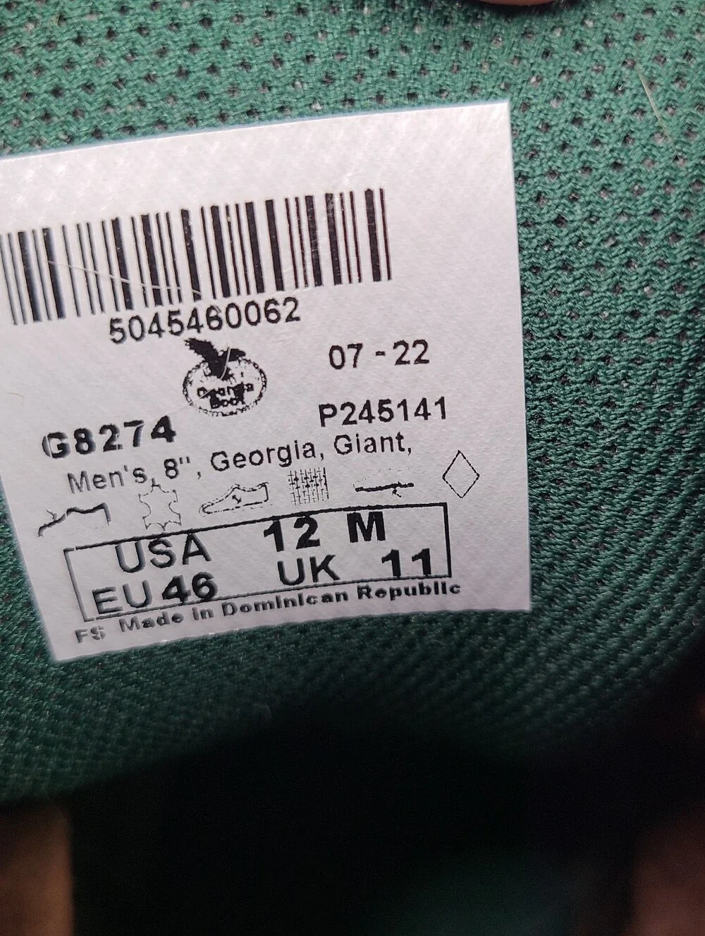 Georgia Boot good used