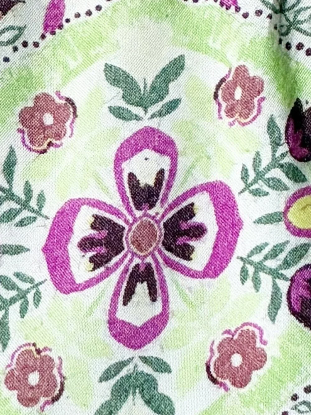 Peek Toddler Floral Tile Harem Romper Jumpsuit Green Purple Girls 18-24 Months