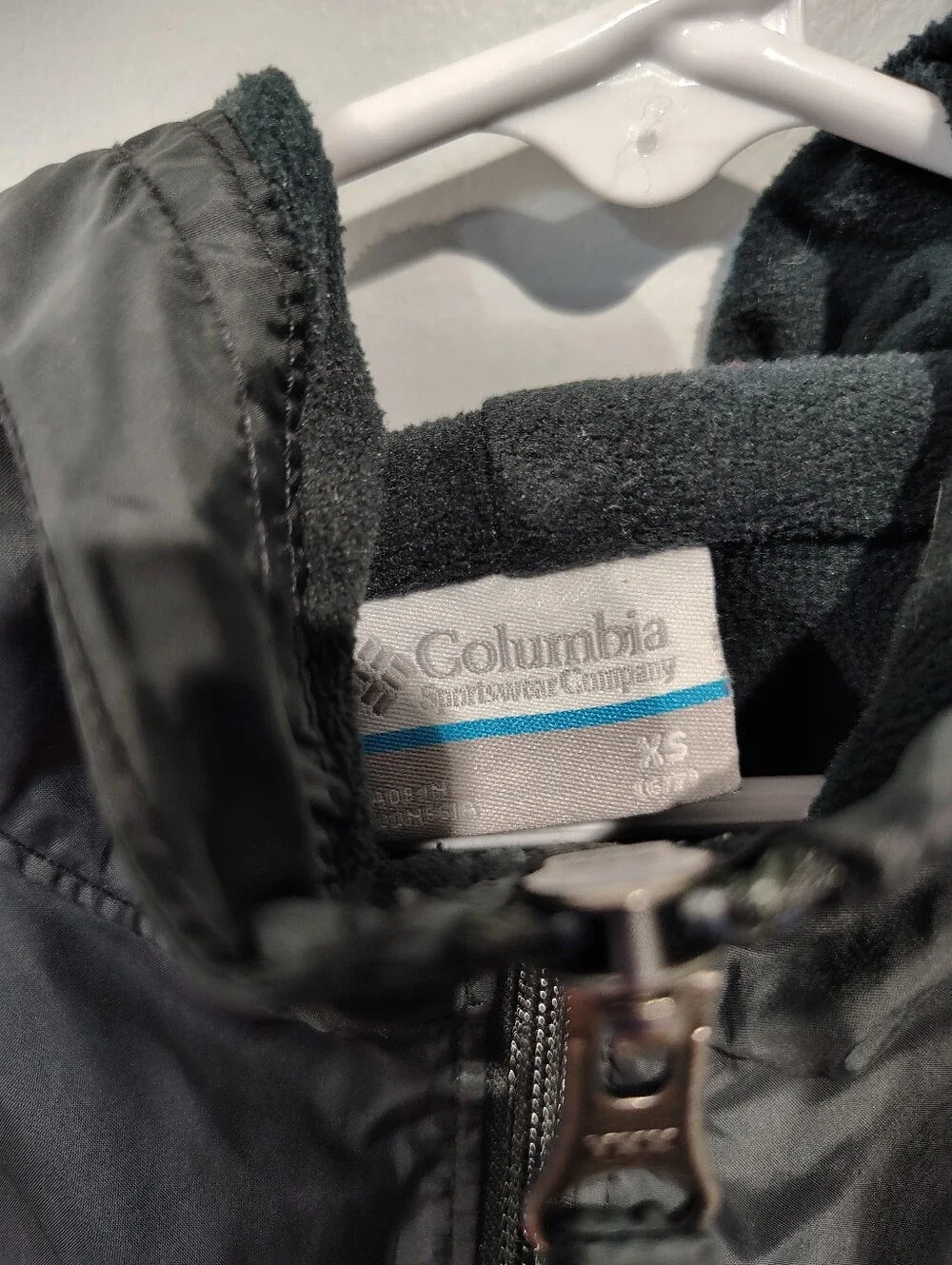Columbia Boys Jacket Lot Snap Fleece & Black Lined Rain Jacket Size XS 6 7