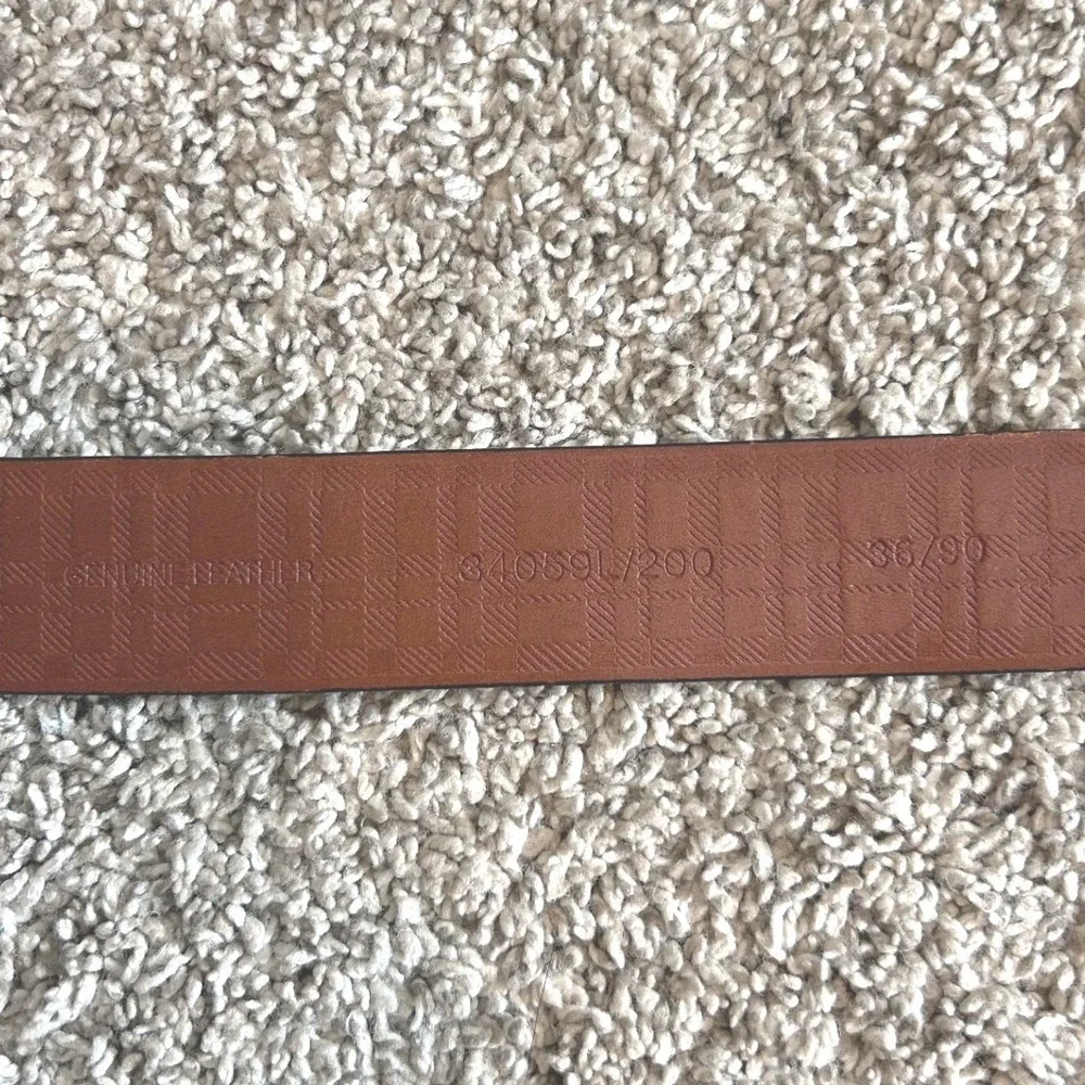 Boconi Men's Brown Leather Made Nashville Brown Genuine Leather Belt Size 36