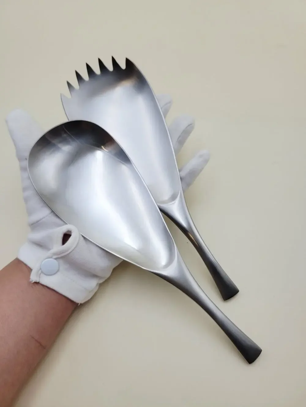 Dansk Jhq Salad Server Set 9.5 Inch Silver Stainless Steel Serving Vintage