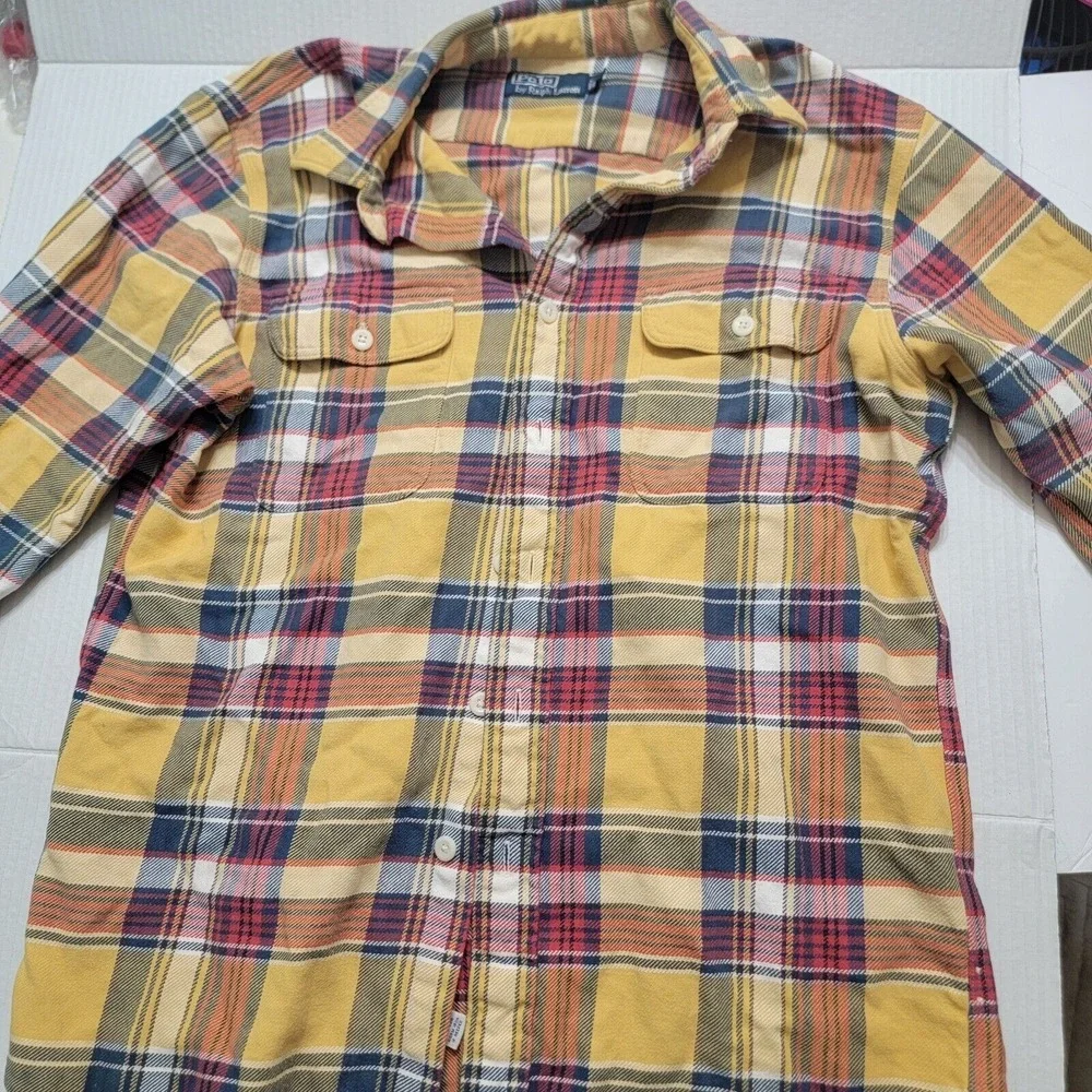 VTG Men's Polo Ralph Lauren P.R.L.‎ Outfitter Shirt Plaid Thick Flannel Size Med