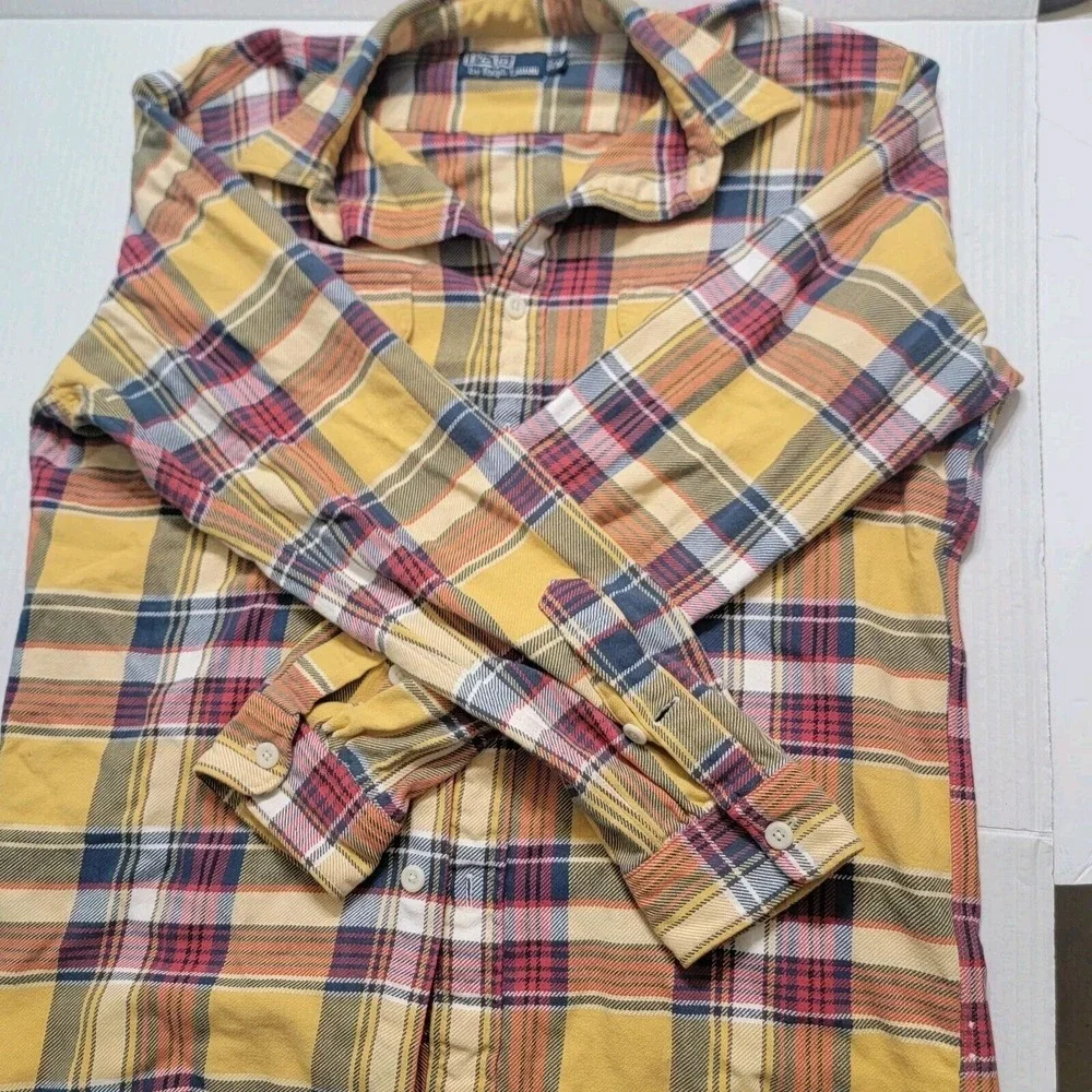 VTG Men's Polo Ralph Lauren P.R.L.‎ Outfitter Shirt Plaid Thick Flannel Size Med