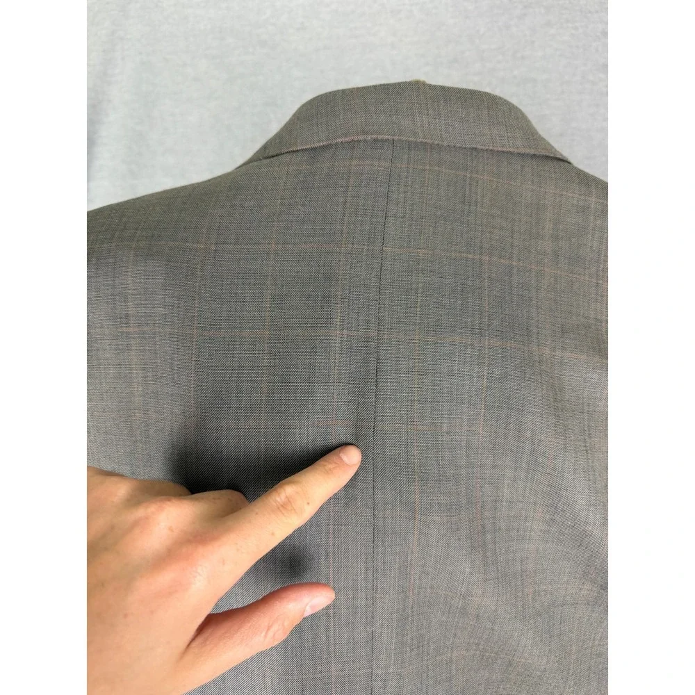 H Freeman & Son Mens 40L Blazer Grey Brown Glen Plaid Sport Coat Siegel's USA‎