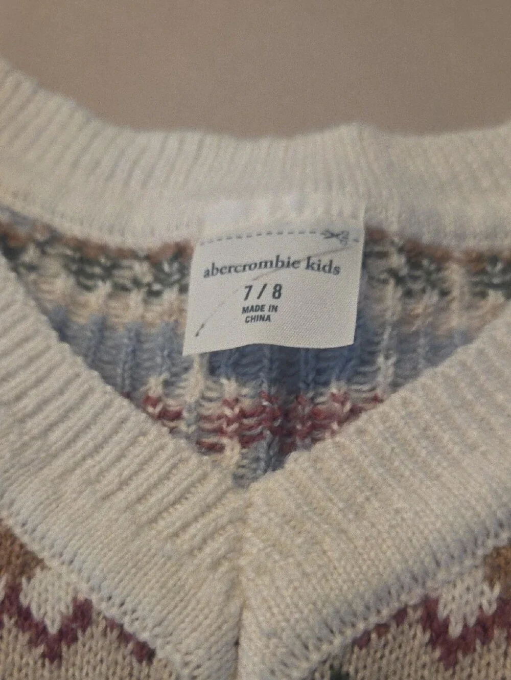 abercrombie kids cream sleeveless