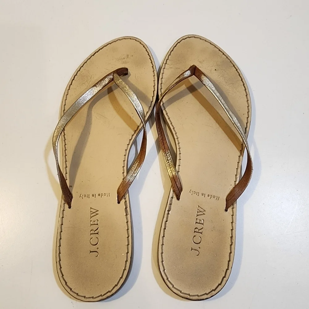 J. Crew leather flipflops