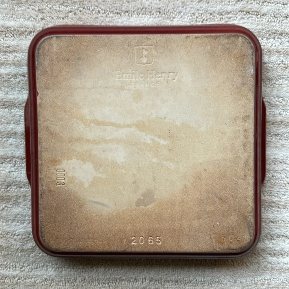 Emile Henry France Red Casserole Williams Sonoma Square Dish 9 x 9