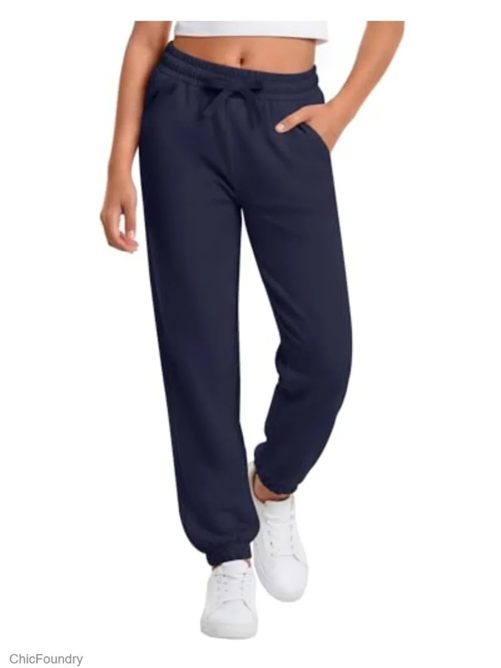 Girls Athletic Jogger Sweatpants with Pockets, 95% Polyester 5% Spandex, Kids