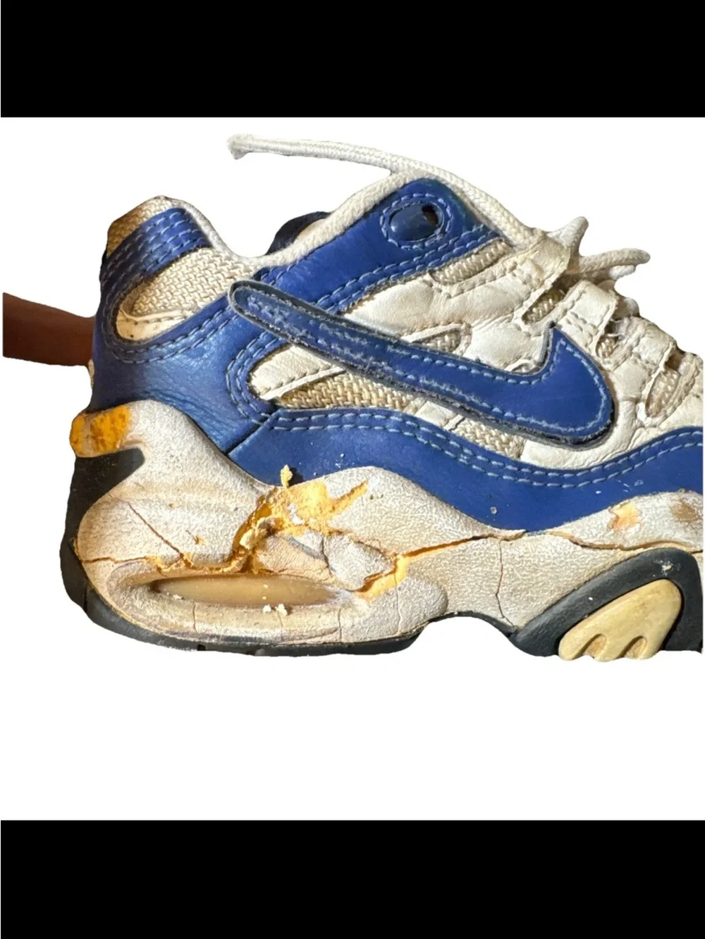 Unreleased Kids Nike Airs White Royal Blue Nike 153348 141 00 Orange Label