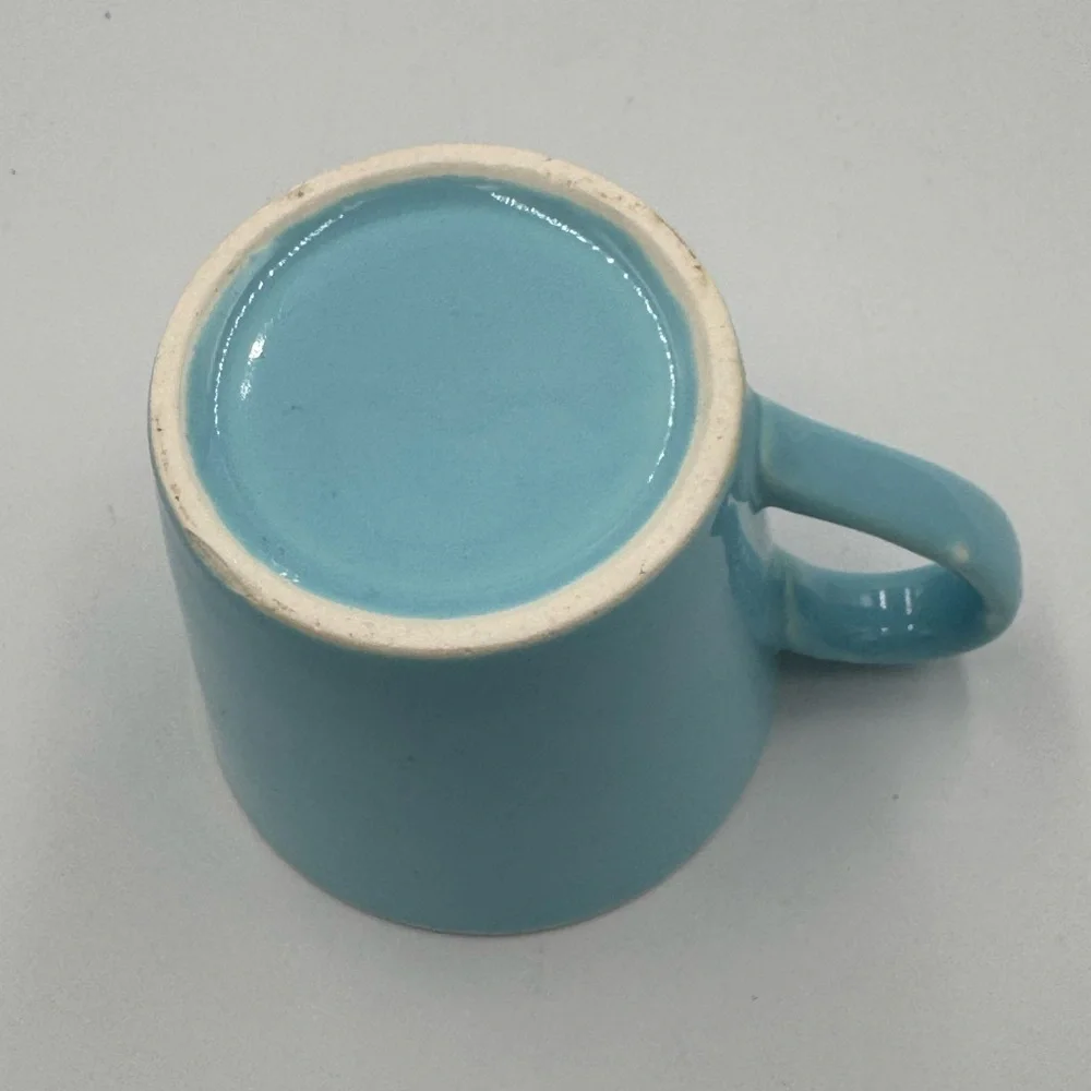 Vintage Cameron Clay Products Scandia Blue & White Coffee Set