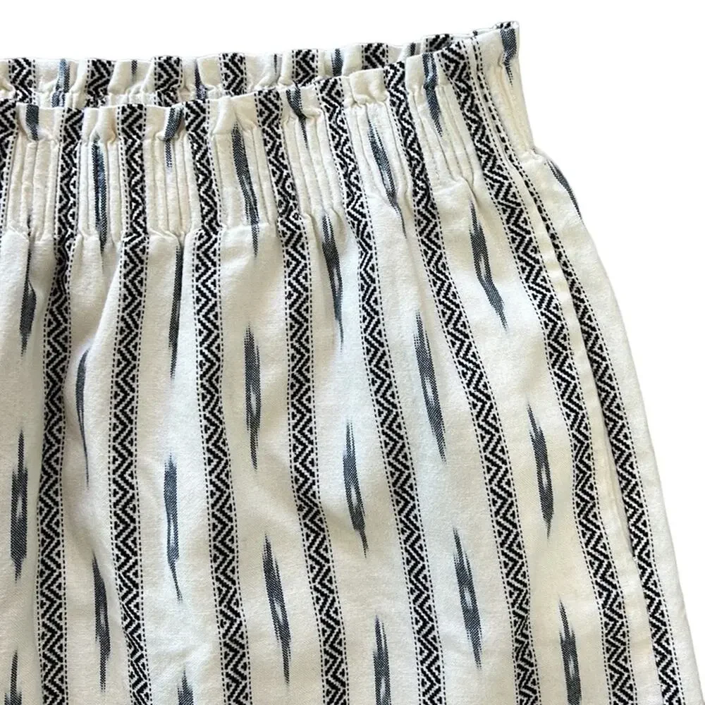 J. Crew Mini Pencil Skirt Aztec Pattern  Elastic Waist Pull On Size 4