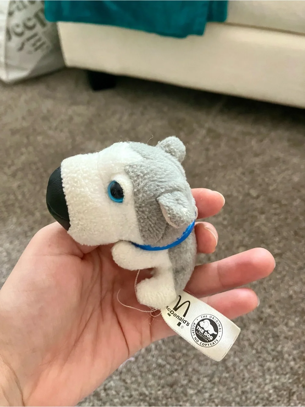 The Dog Vintage McDonald’s Toy Grey & White Husky Blue Collar