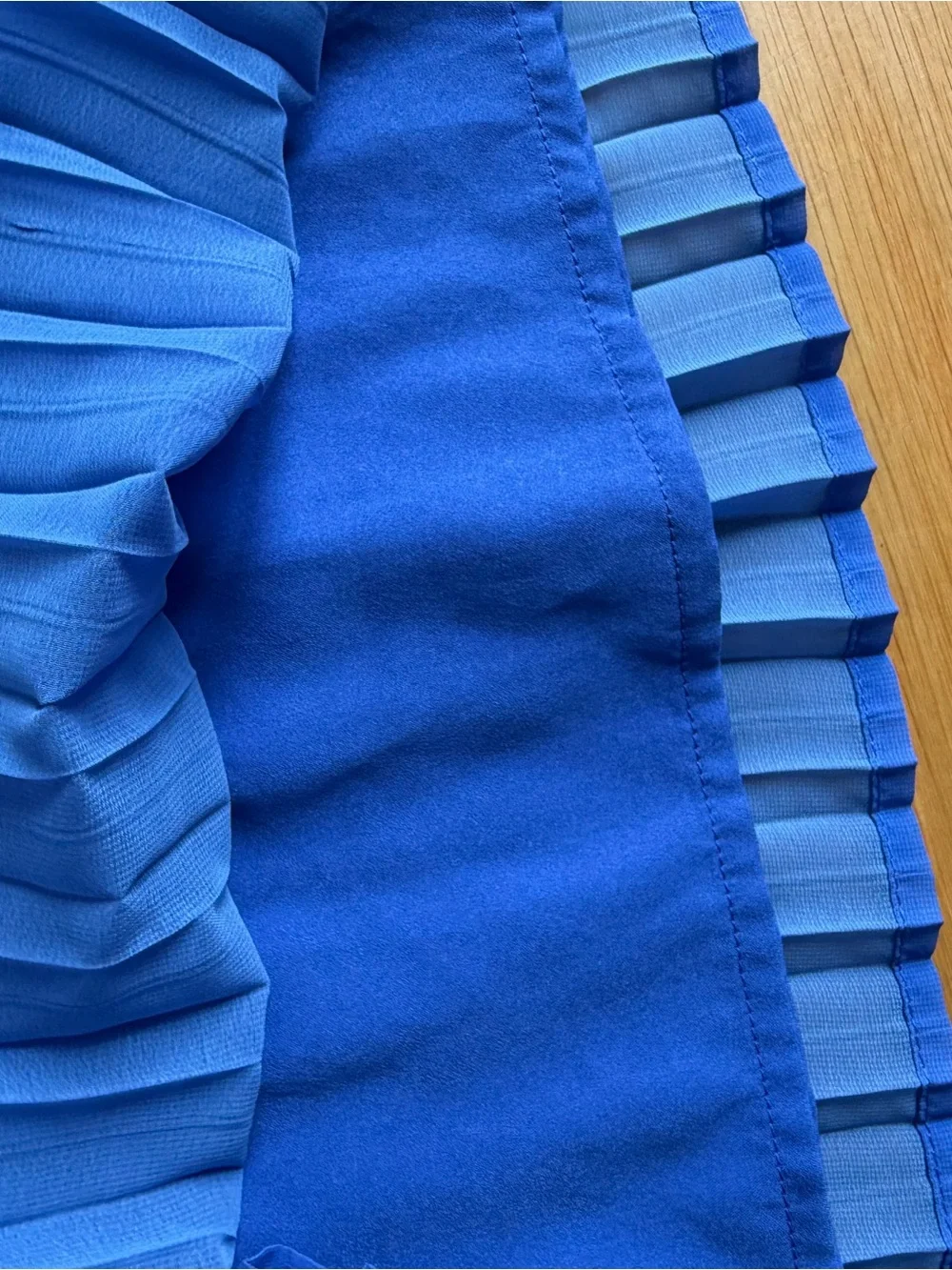 Monsoon Royal Blue/Multivolor Pleated Dress