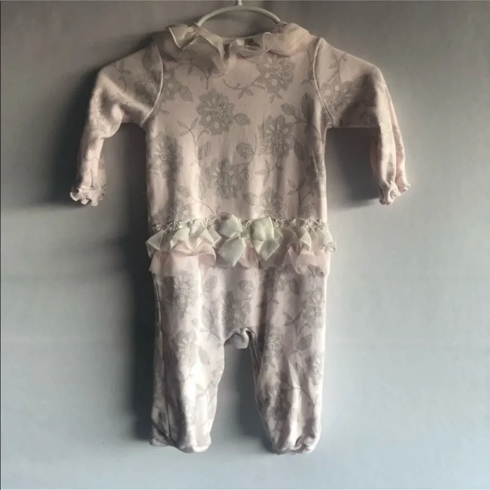 Koala Baby 3 Months Light Pink Floral Footed Bodysuit