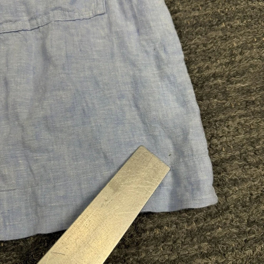 Everlane Linen Set Women 6 Light Blue Wide Leg Pants Beach Resort Nautical Coast