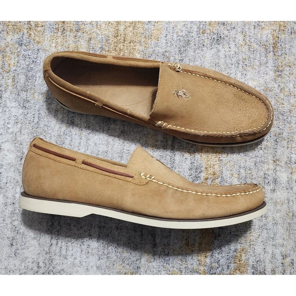 Polo Ralph Lauren Men's Blackley Tan Suede  Loafers Size 13 D