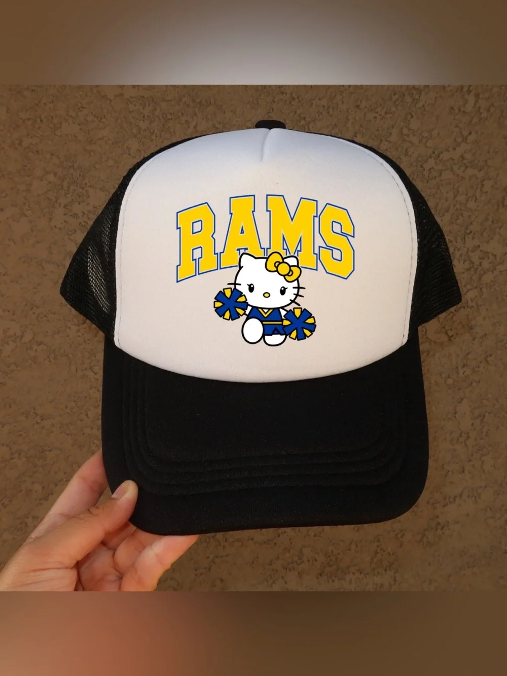 Hello Kitty Rams Football Trucker Hat