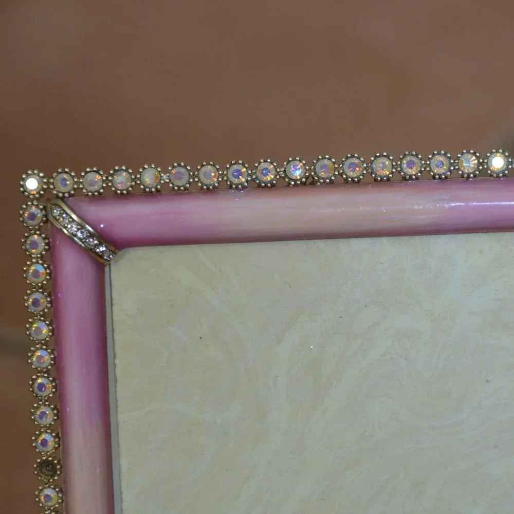 NEW RARE JAY STRONGWATER LORRAINE EASTER AZALEA CRYSTAL STONE EDGE ENAMEL FRAME