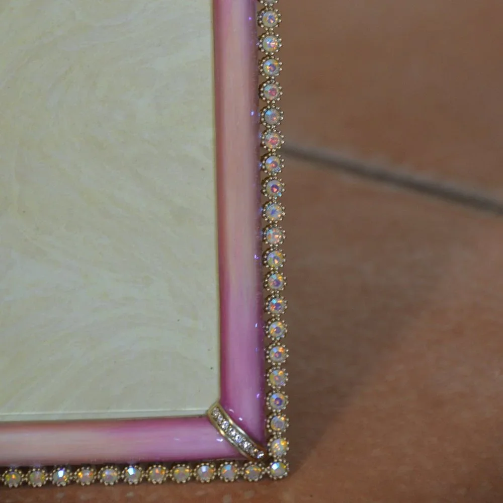 NEW RARE JAY STRONGWATER LORRAINE EASTER AZALEA CRYSTAL STONE EDGE ENAMEL FRAME