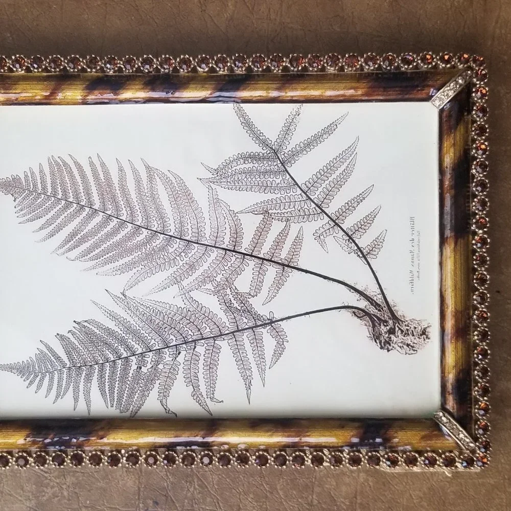 RARE JAY STRONGWATER LORRAINE LUCAS LEOPARD JUNGLE PAVE CRYSTAL ENAMEL FRAME