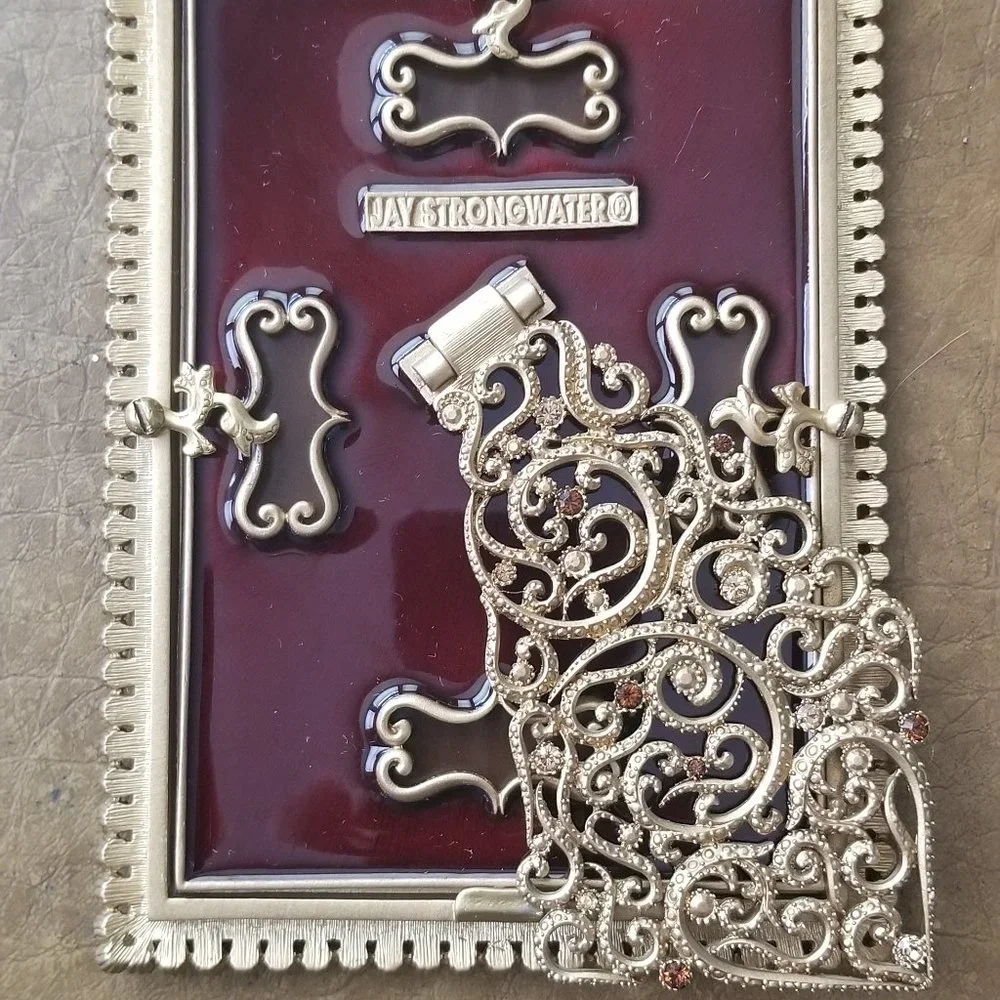 RARE JAY STRONGWATER LORRAINE LUCAS LEOPARD JUNGLE PAVE CRYSTAL ENAMEL FRAME