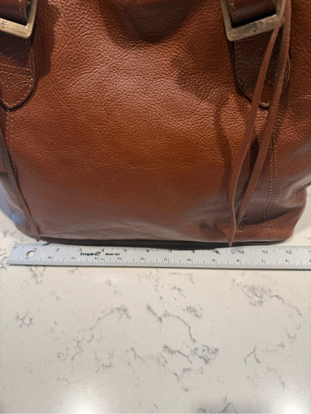 Frye Cognac Leather Double-Handle Tote