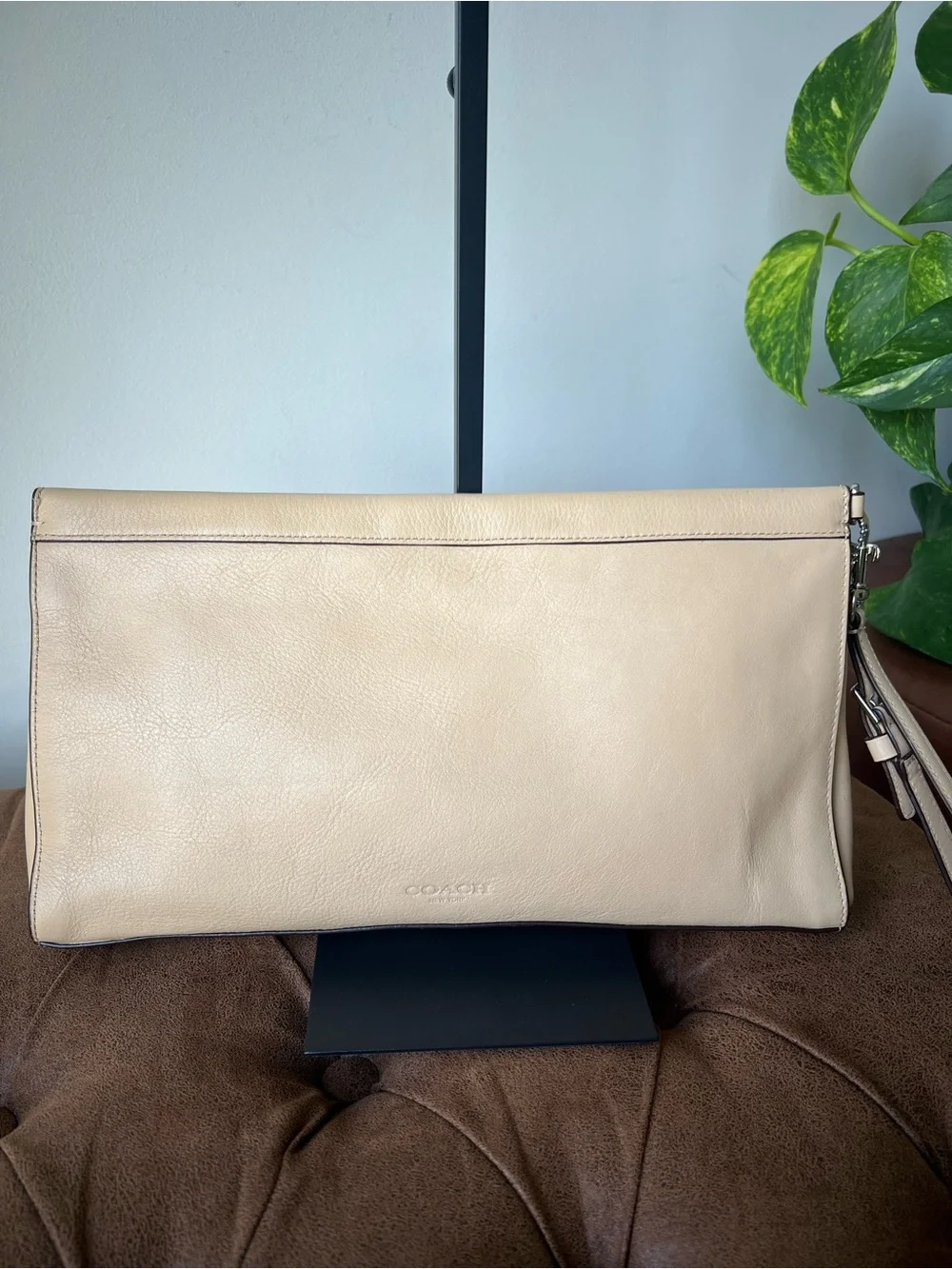 Coach perforated leather